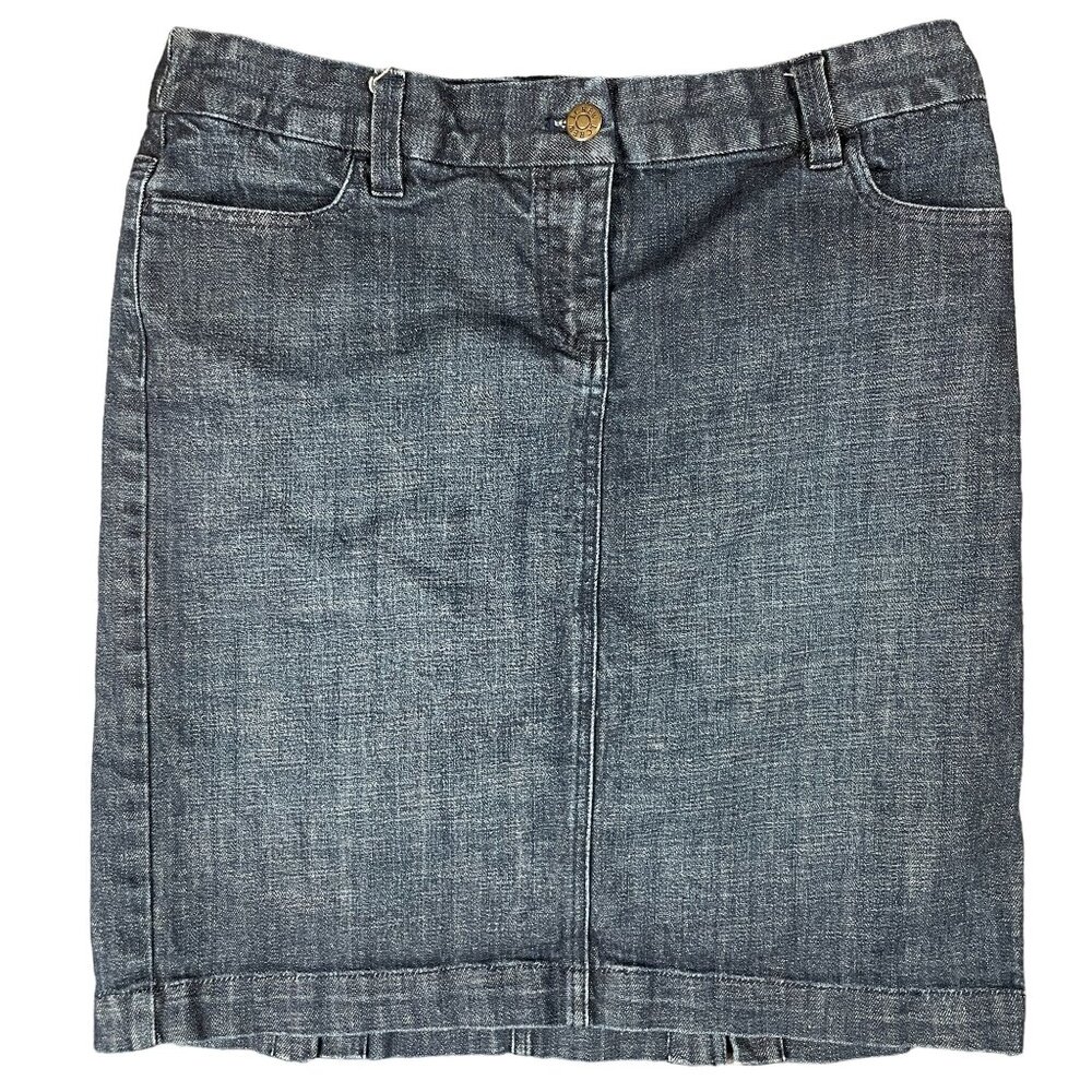 J Crew Jean Pencil Skirt Womens Size 4 Blue Casual Minimal Work Office Stretch